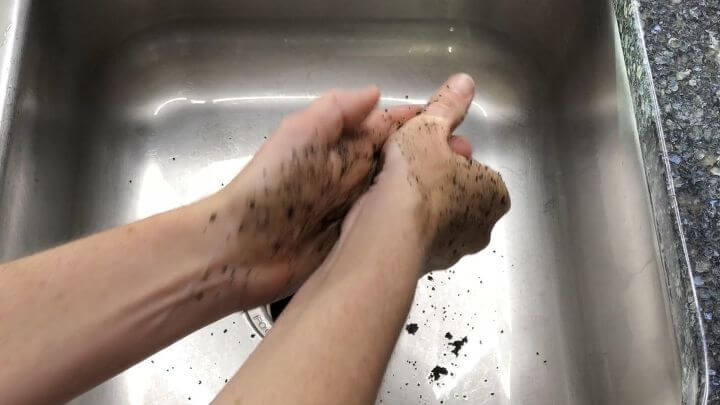 coffee hand scrub