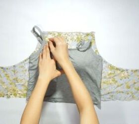 how to make a cute diy crop top and skirt out of an old apron, DIY crop top pattern