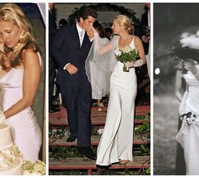 carolyn bessette kennedy style guide wedding dress minimalism more, Carolyn Bessette Kennedy wedding dress