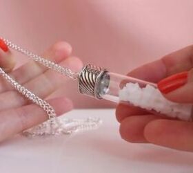 how to easily make diy jar necklaces filled with glitter salt more, DIY Supernatural necklace with salt
