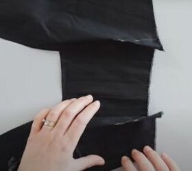 how to make a pretty diy denim top out of old jeans a dress pattern, Pinning the darts on the bodice pattern pieces