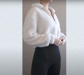 How to Sew a Sweater With a Cute Cropped Hem & Half Zipper
