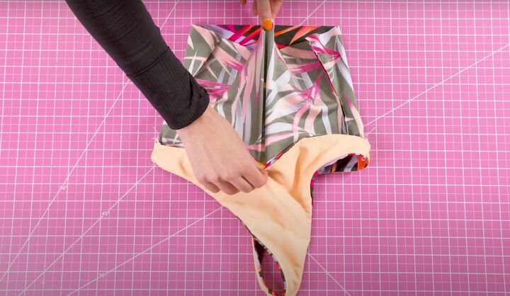 how to make your own high waisted bikini bottoms with a seamless waist, Sewing the DIY high waisted bikini bottoms