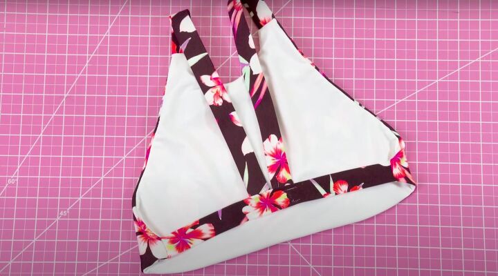 how to make a cute diy high neck bikini top from scratch, DIY high neck bikini top from the back