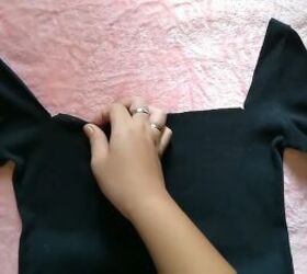 How to Make a Cute DIY Square Neck Top Out of a Long-Sleeved T-Shirt ...