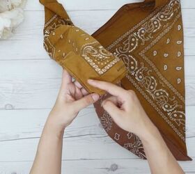 how to easily make a cute diy bandana tote bag out of 3 old bandanas, How to make a bandana bag