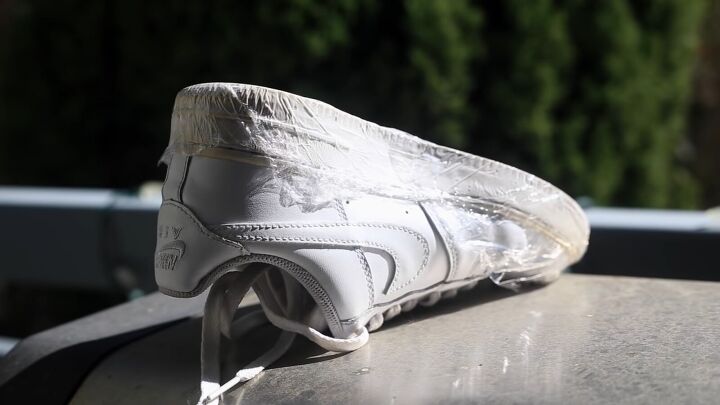 how to make sneakers white again making old yellow sneakers look new, Leaving the sneakers in the sun