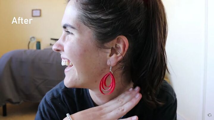 how to make cute plastic bottle earrings out of an old sauce bottle, DIY plastic bottle earrings