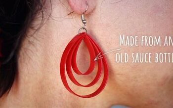 How to Make Cute Plastic Bottle Earrings Out of an Old Sauce Bottle