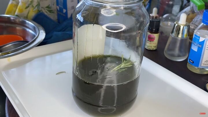how to make an effective powerful hair growth oil at home, Adding the rosemary sprigs