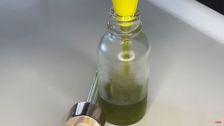 how to make an effective powerful hair growth oil at home, Decanting the hair growth oil