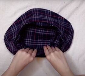 how to make a diy bucket hat without a sewing machine free pattern, Attaching the brim to the bucket