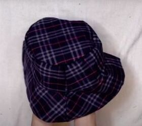 how to make a diy bucket hat without a sewing machine free pattern, Turning the DIY bucket hat right side out