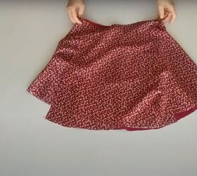 how to easily make a cute diy mini wrap skirt without a pattern, Folding the fabric into thirds