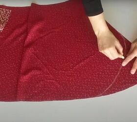 how to easily make a cute diy mini wrap skirt without a pattern, Marking a curved edge