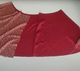 how to easily make a cute diy mini wrap skirt without a pattern, Cutting out the curve