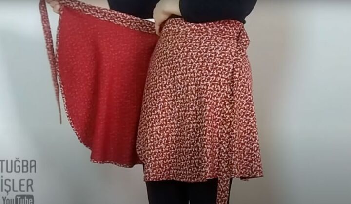 how to easily make a cute diy mini wrap skirt without a pattern, How to wear the DIY mini wrap skirt