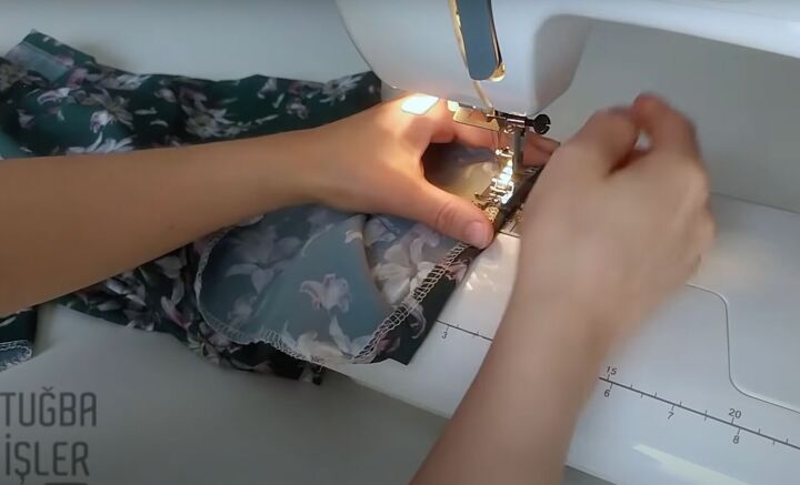 how to make a flattering diy blouse from scratch in 4 simple steps, Sewing casing for the drawstring