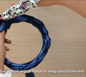how to make a braided headband out of silk fabric ribbon, Make a braided headband at home