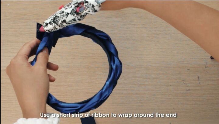 how to make a braided headband out of silk fabric ribbon, Make a braided headband at home