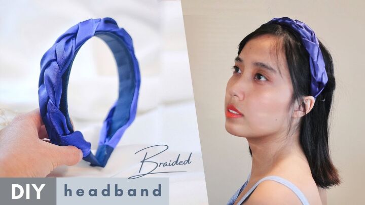 how to make a braided headband out of silk fabric ribbon, How to make a braided headband