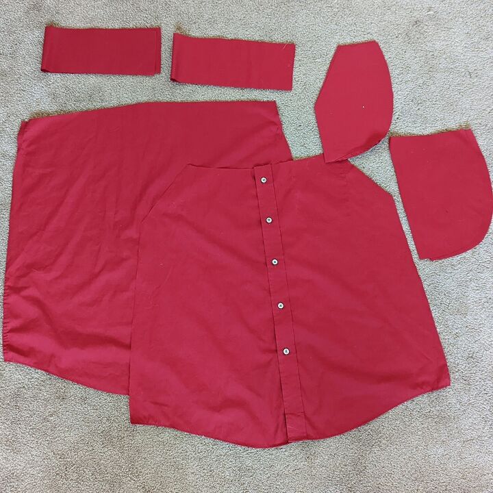 red button up shirt refashion