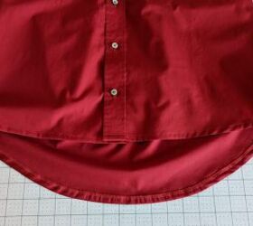 red button up shirt refashion