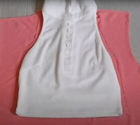 how to make a halter top out of a polo shirt 2 different ways, Tracing a halter pattern from an existing top