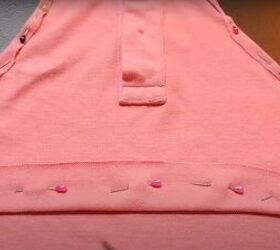 how to make a halter top out of a polo shirt 2 different ways, Making a DIY halter neck crop top