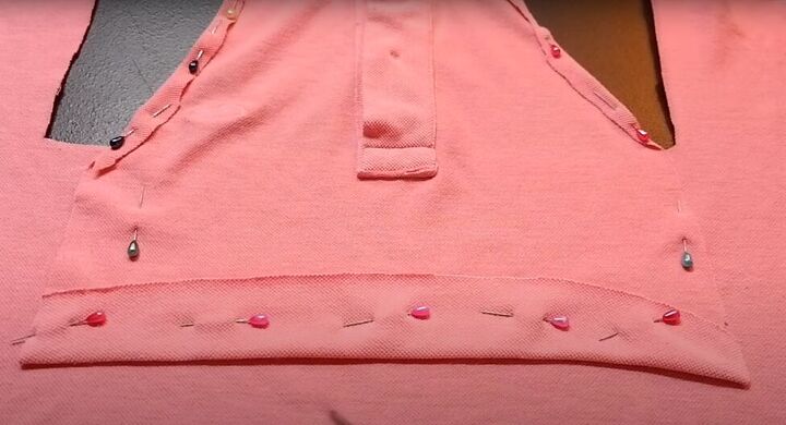 how to make a halter top out of a polo shirt 2 different ways, Making a DIY halter neck crop top
