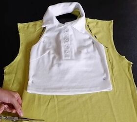 how to make a halter top out of a polo shirt 2 different ways, How to make a halter crop top
