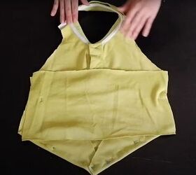 how to make a halter top out of a polo shirt 2 different ways, Creating the halter back