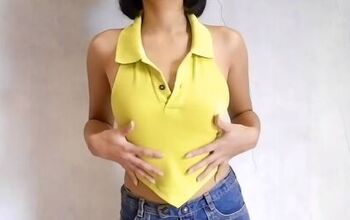 How to Make a Halter Top Out of a Polo Shirt 2 Different Ways