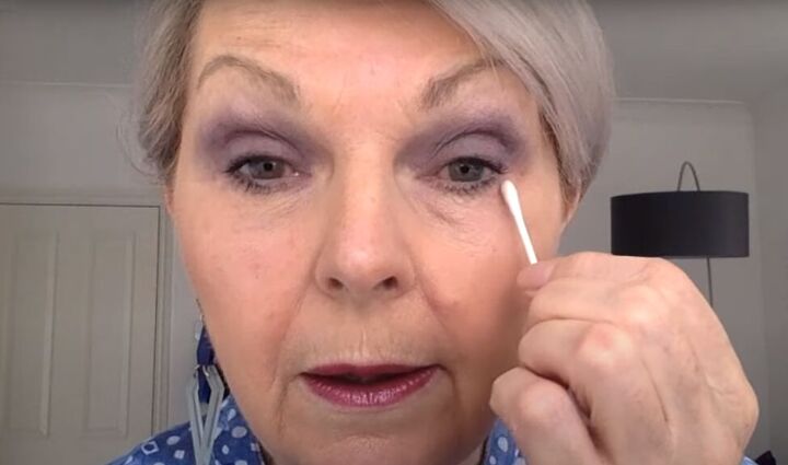 how to fix messy makeup 6 essential makeup tips for older women, Using a cotton swab to tidy up eye makeup
