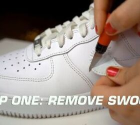 How to Make a Custom Nike Jelly Swoosh With Glitter & Baby Oil | Upstyle