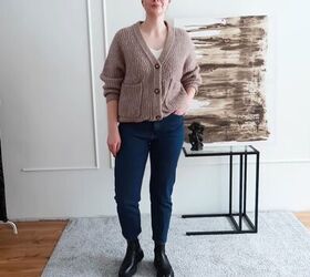 7 life saving early spring style tips hacks that are super practical, How to button a cardigan to make it cropped