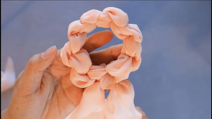 how to make cute scrunchies with tails without sewing a stitch, How to make scrunchies with tails tutorial