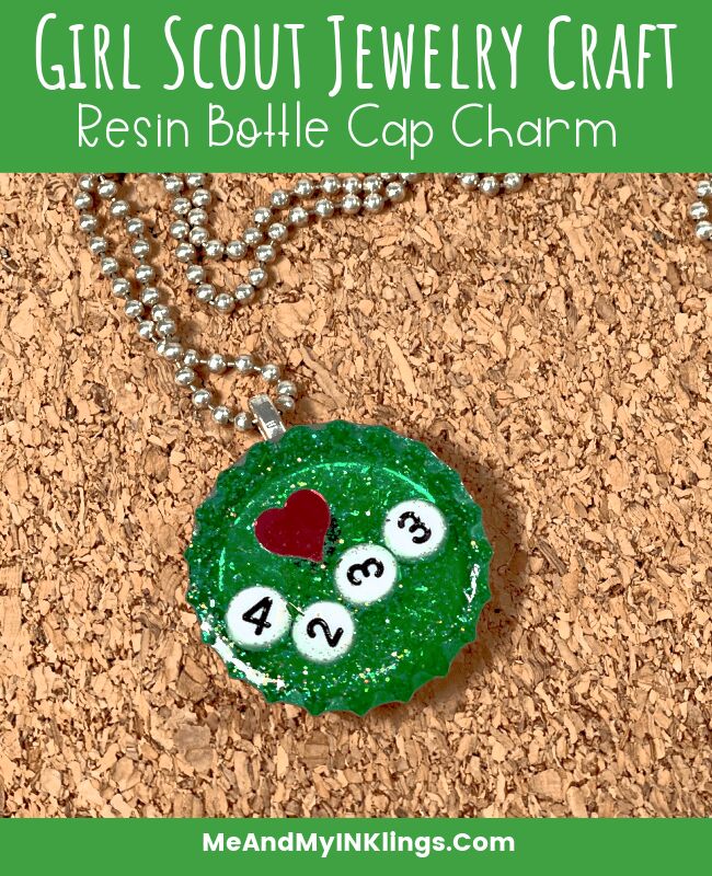 jewelry making bottle cap charm with resin