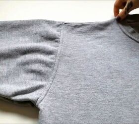 How to Cut a Sweatshirt Off the Shoulder For a Quick & Easy Refashion ...