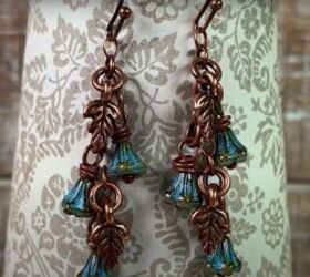How to Make Dangle Earrings With Adorable Bellflower & Oak Leaf Beads