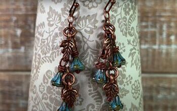 How to Make Dangle Earrings With Adorable Bellflower & Oak Leaf Beads