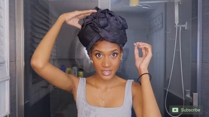 how to get volume in natural hair 12 effective tips tricks, Plopping curls with an old t shirt