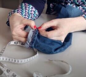 how to hem jeans with the original hem step by step sewing tutorial, Hemming jeans