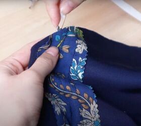 how to sew a velvet diy bomber jacket from scratch free pattern, Inserting the ties into the channels