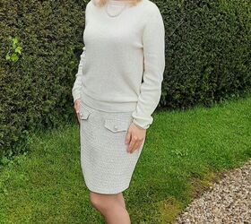 how to wear a tweed skirt, Elegant tweed skirt with pockets