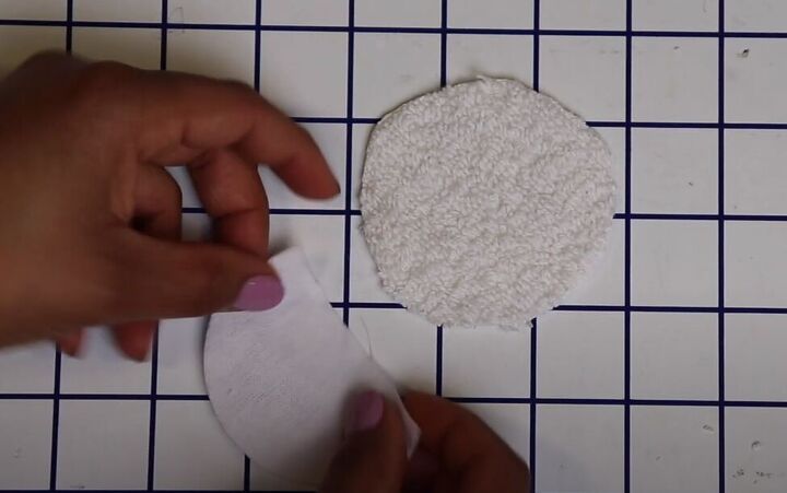 how to make reusable diy facial rounds out of old towels flannels, How to make reusable facial rounds