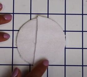 how to make reusable diy facial rounds out of old towels flannels, Placing fabric pieces on top of each other