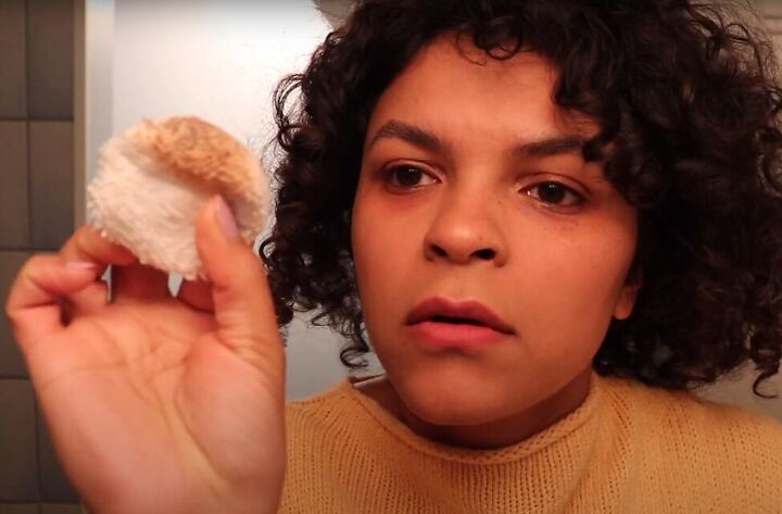 how to make reusable diy facial rounds out of old towels flannels, Using the DIY facial rounds
