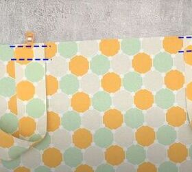 how to sew super easy diy reusable grocery bags, Sewing the handles to the bag