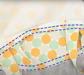 how to sew super easy diy reusable grocery bags, Hemming the grocery bag